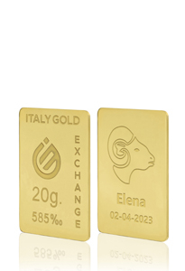 Lingotto Oro segno zodiacale Ariete 14 Kt da 20 gr. - Idea Regalo Segni Zodiacali - IGE Gold